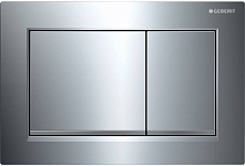 115.080.KH.1 Смывная клавиша Geberit Omega30 для двойного смыва к 111.003/030/060 глянцевый хром/матовый хром, фото 1